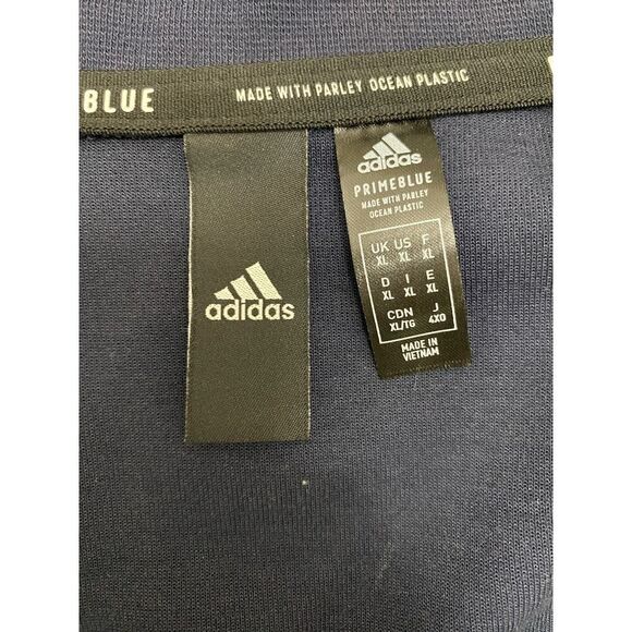 Adidas Navy Sport Jacket Full Zip Parley Ocean Plastic Ecologic Men’s Size XL - Picture 4 of 8